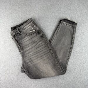 Judy Blue Jeans Women's 14W Skinny Fit Gray Black Wash Stretch Denim Plus Size